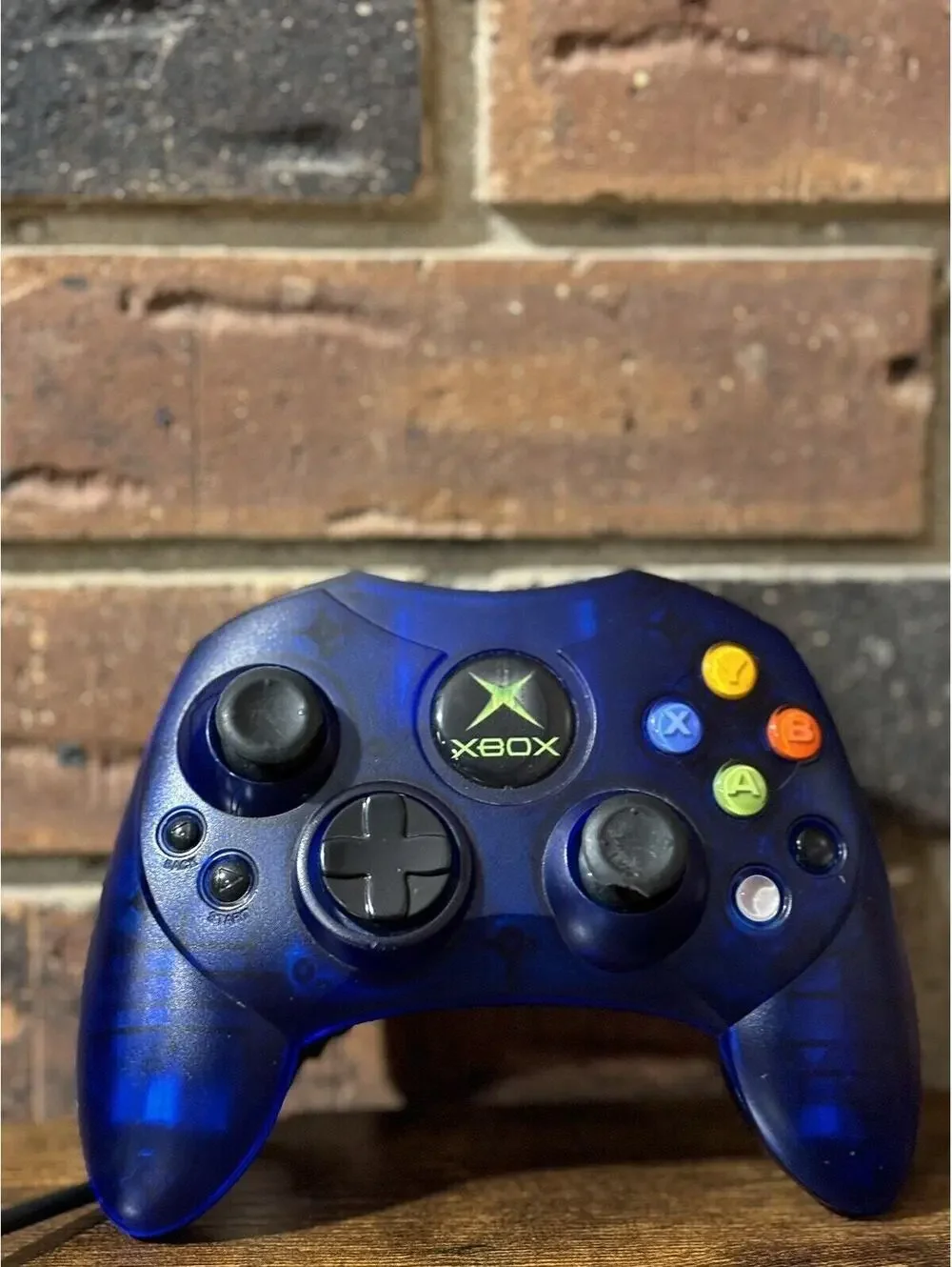 Original Xbox Controller - Blue Transparent Wired Gamepad